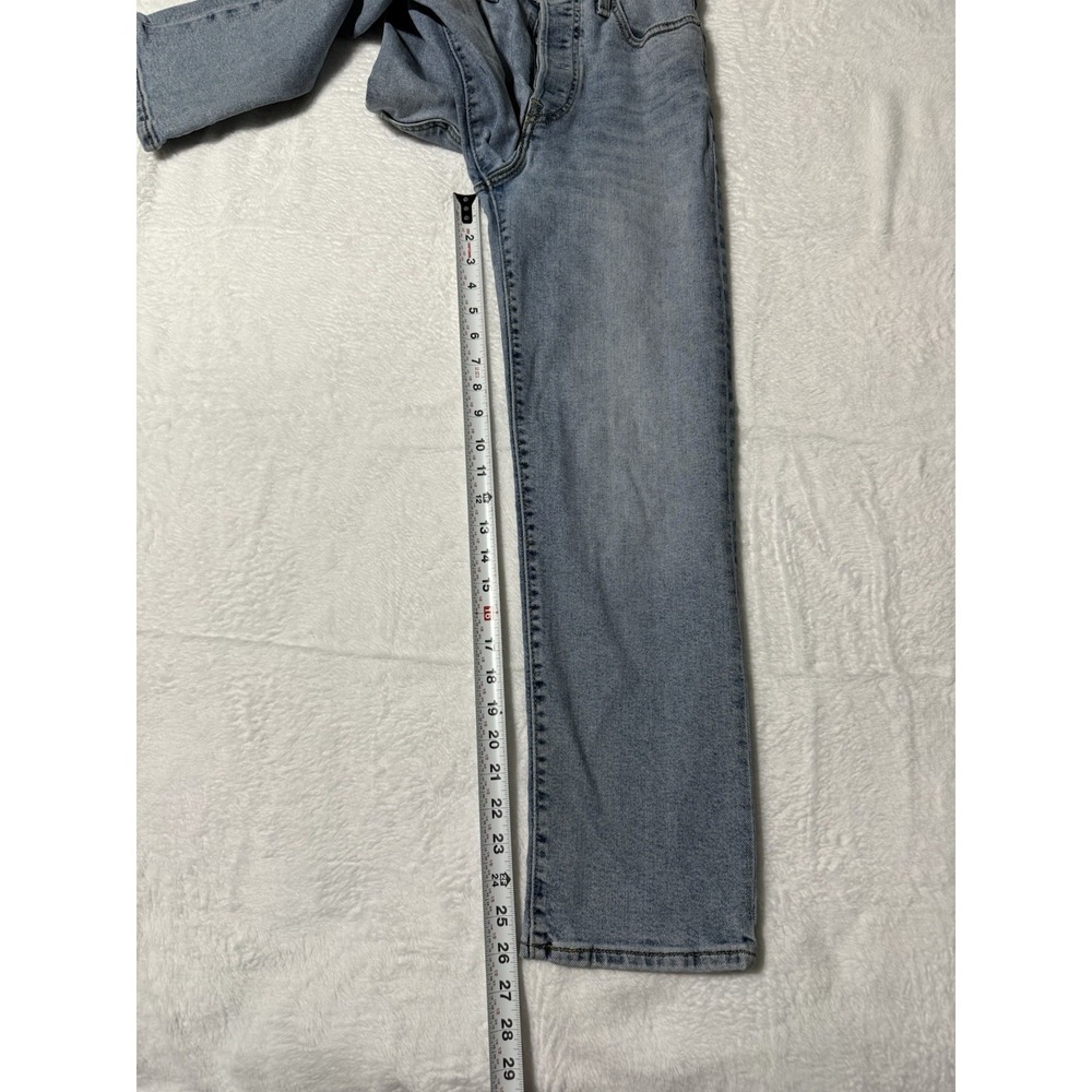 Levis Jeans Womens 23 Blue Ribcage Straight Button Fly Medium Wash Denim 23x26‎ - Picture 3 of 9